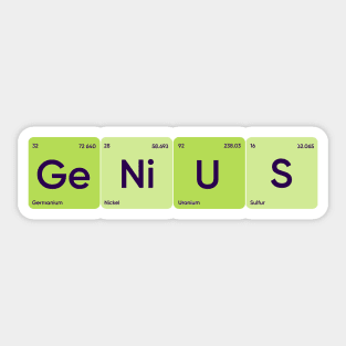 Genius Periodic Table of Elements Sticker